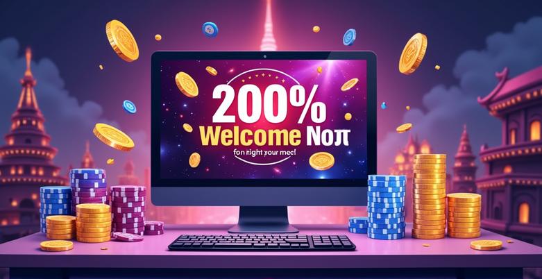 สมัครเว็บพนัน รับโบนัสต้อนรับ 200% สำหรับสมาชิกใหม่